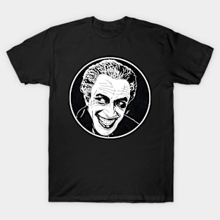 THE MAN WHO LAUGHS (Circle Black and White) T-Shirt